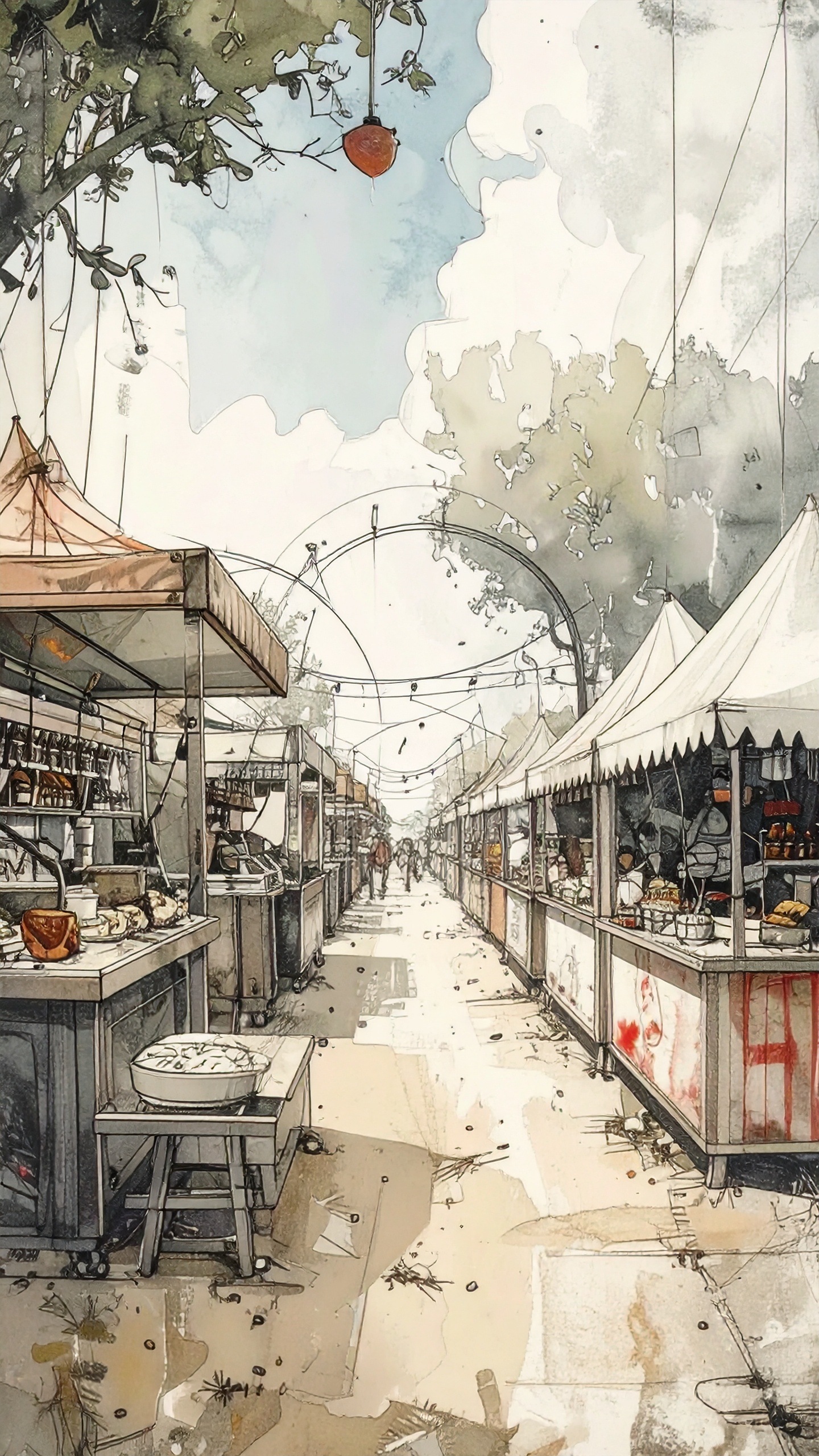 建築イラスト風屋台